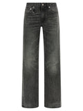 R13 Gray Cotton Straight-Leg Jeans