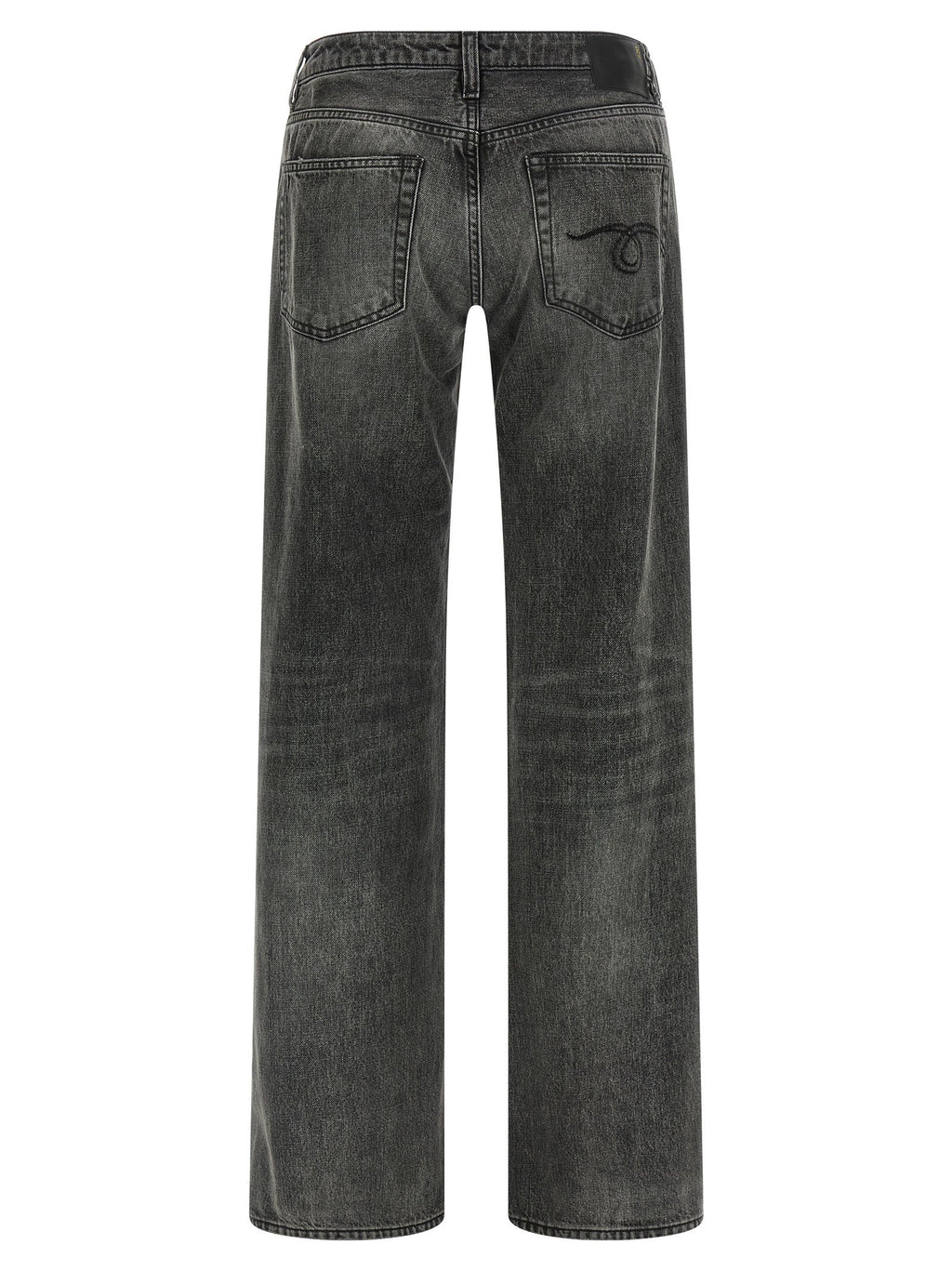 R13 Gray Cotton Straight-Leg Jeans