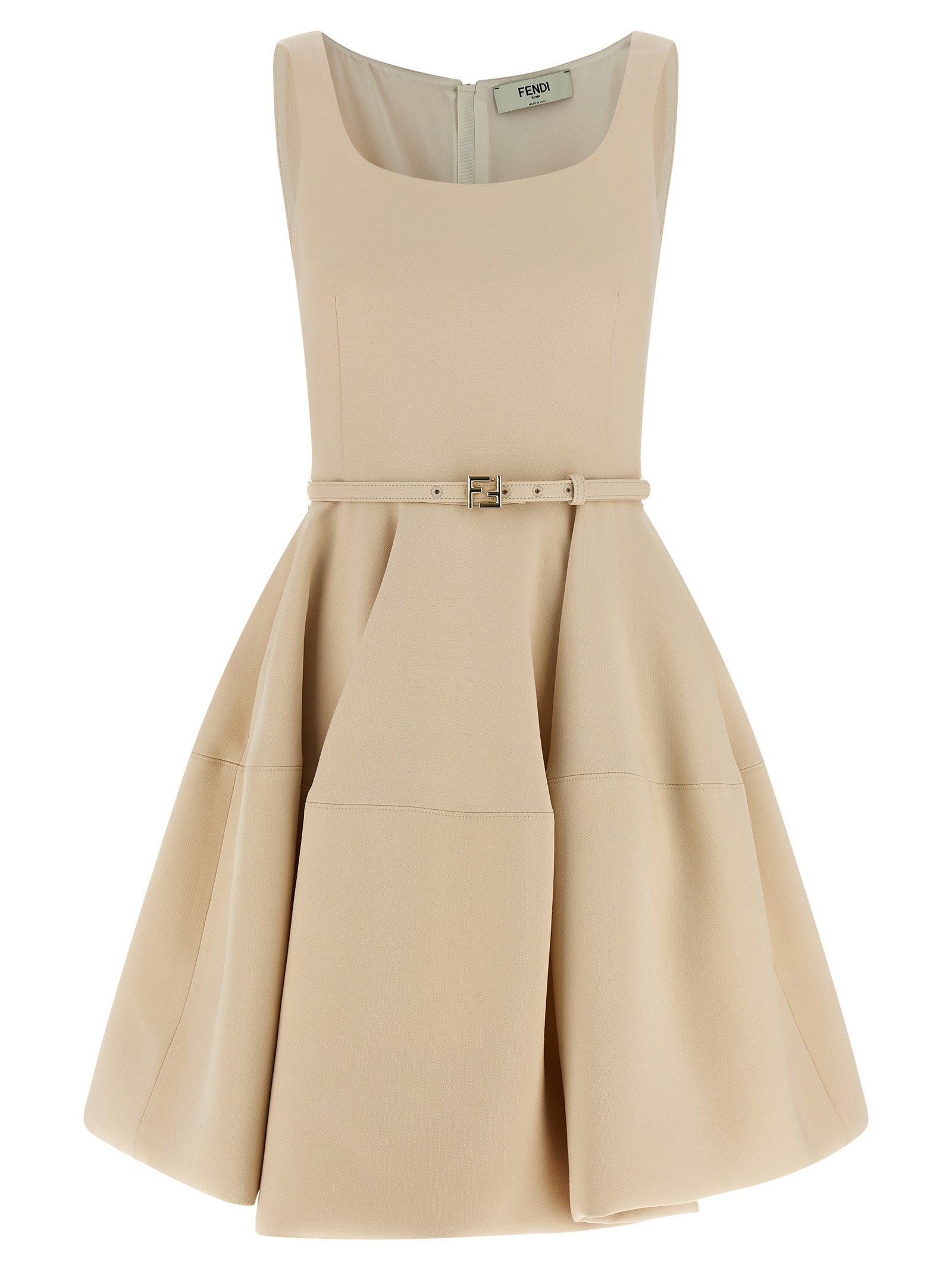 Fendi Multicolor Wool Short Dress