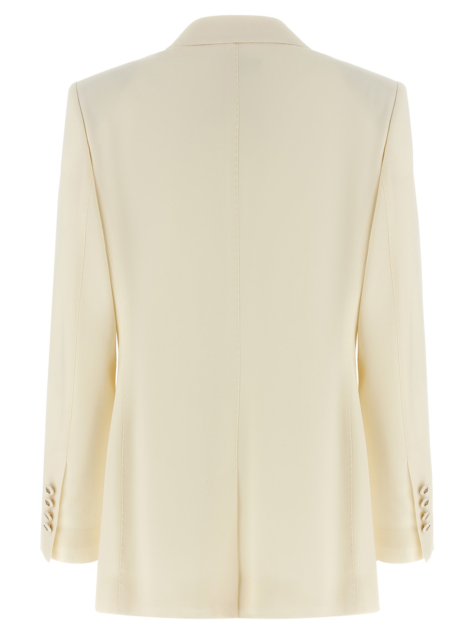 Dolce & Gabbana White Virgin Wool Blazer