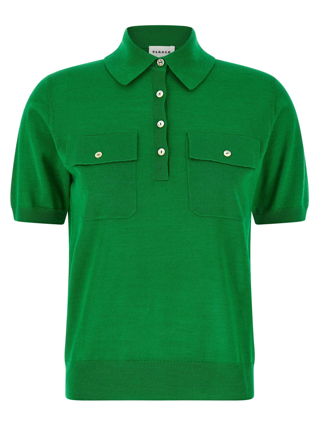 P.A.R.O.S.H. Bicolor Wool Polo Shirt