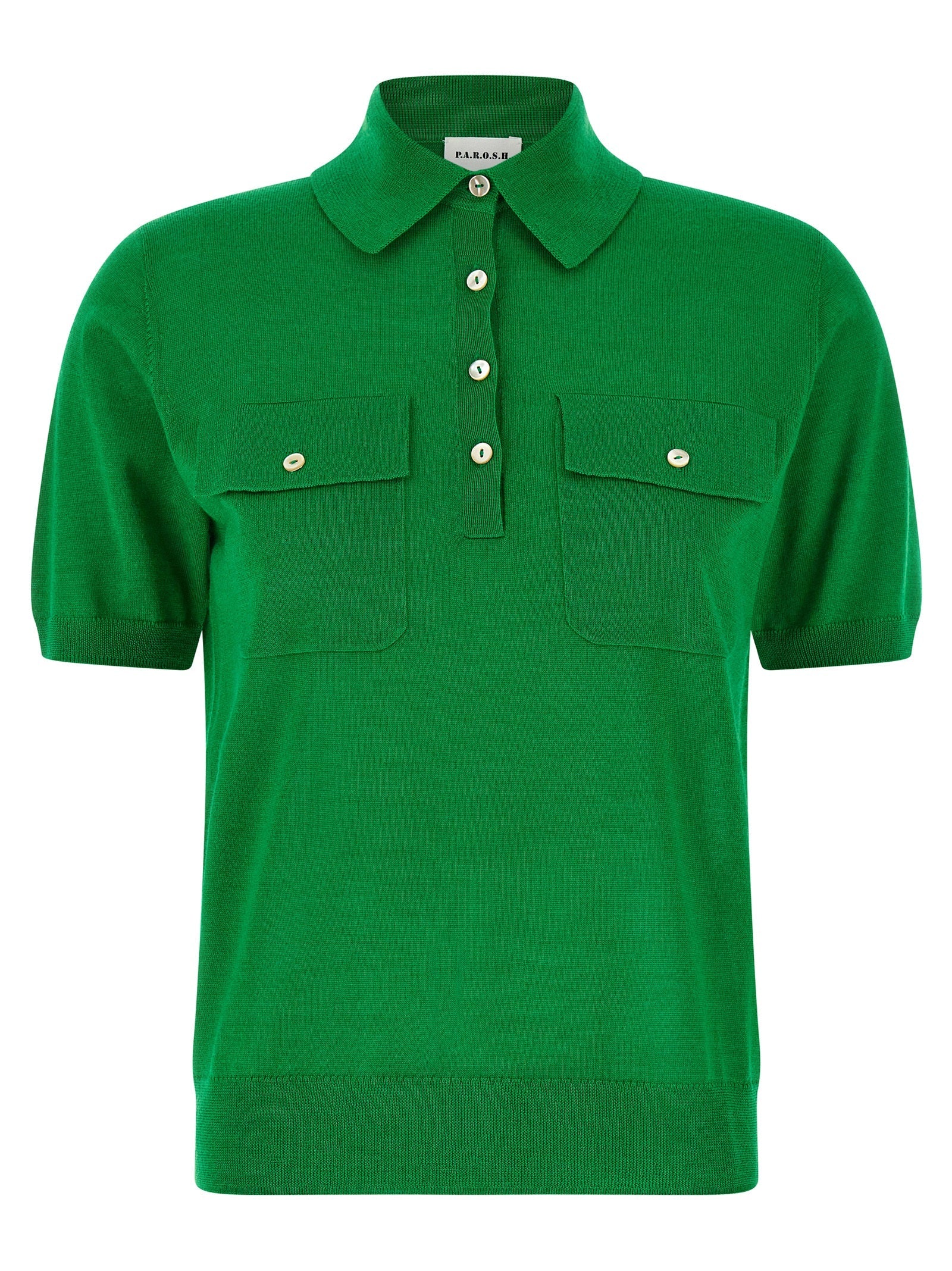 P.A.R.O.S.H. Bicolor Wool Polo Shirt