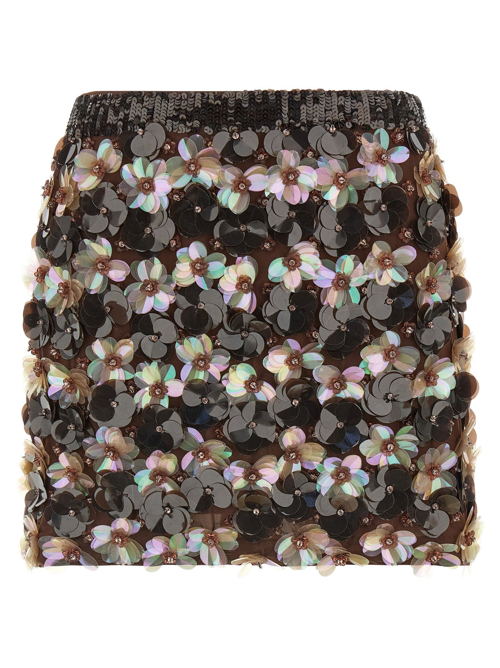P.A.R.O.S.H. Brown Polyamide Long Skirt