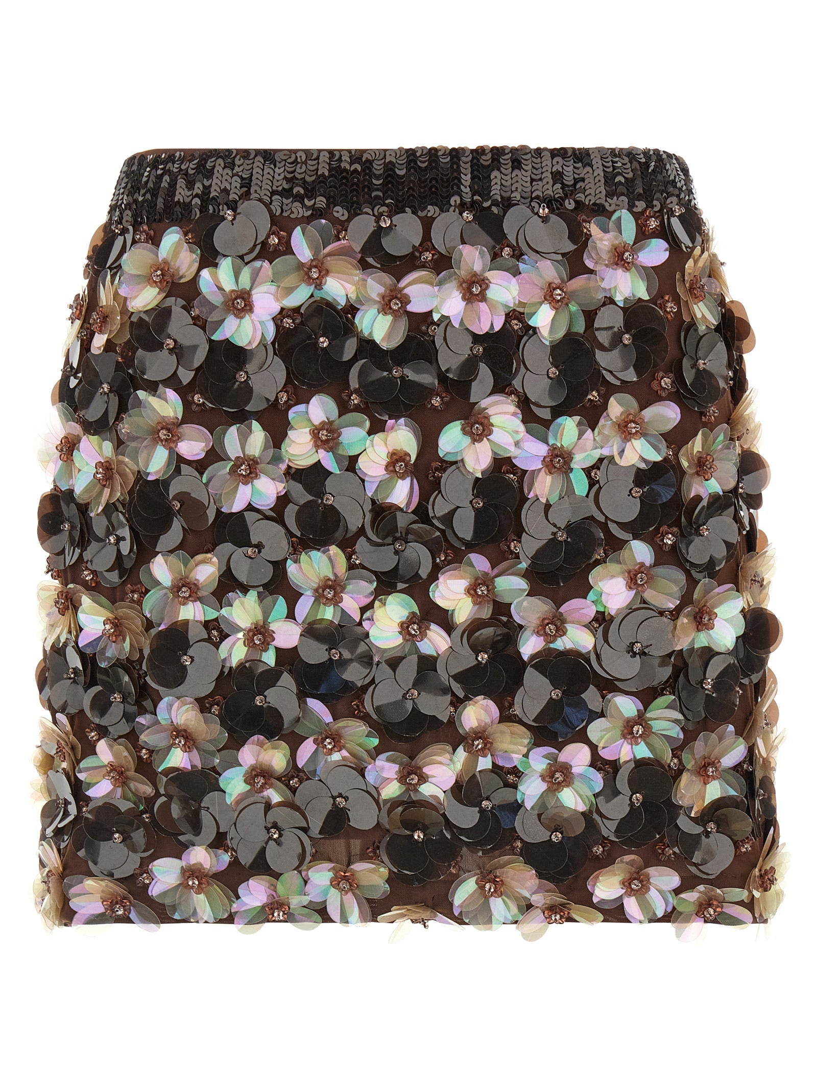 P.A.R.O.S.H. Brown Polyamide Long Skirt
