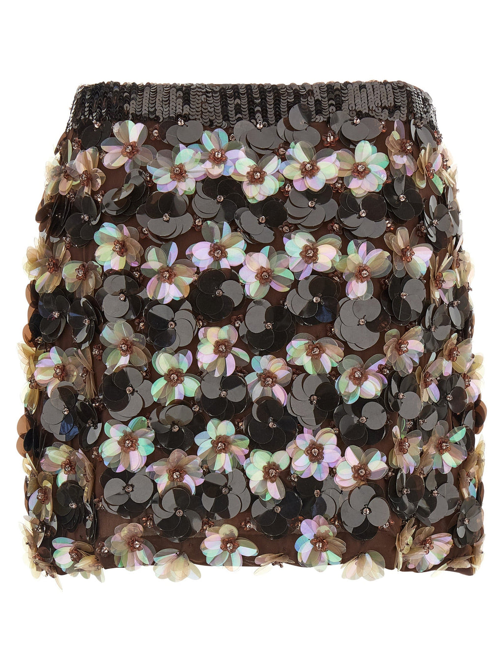 P.A.R.O.S.H. Brown Polyamide Long Skirt