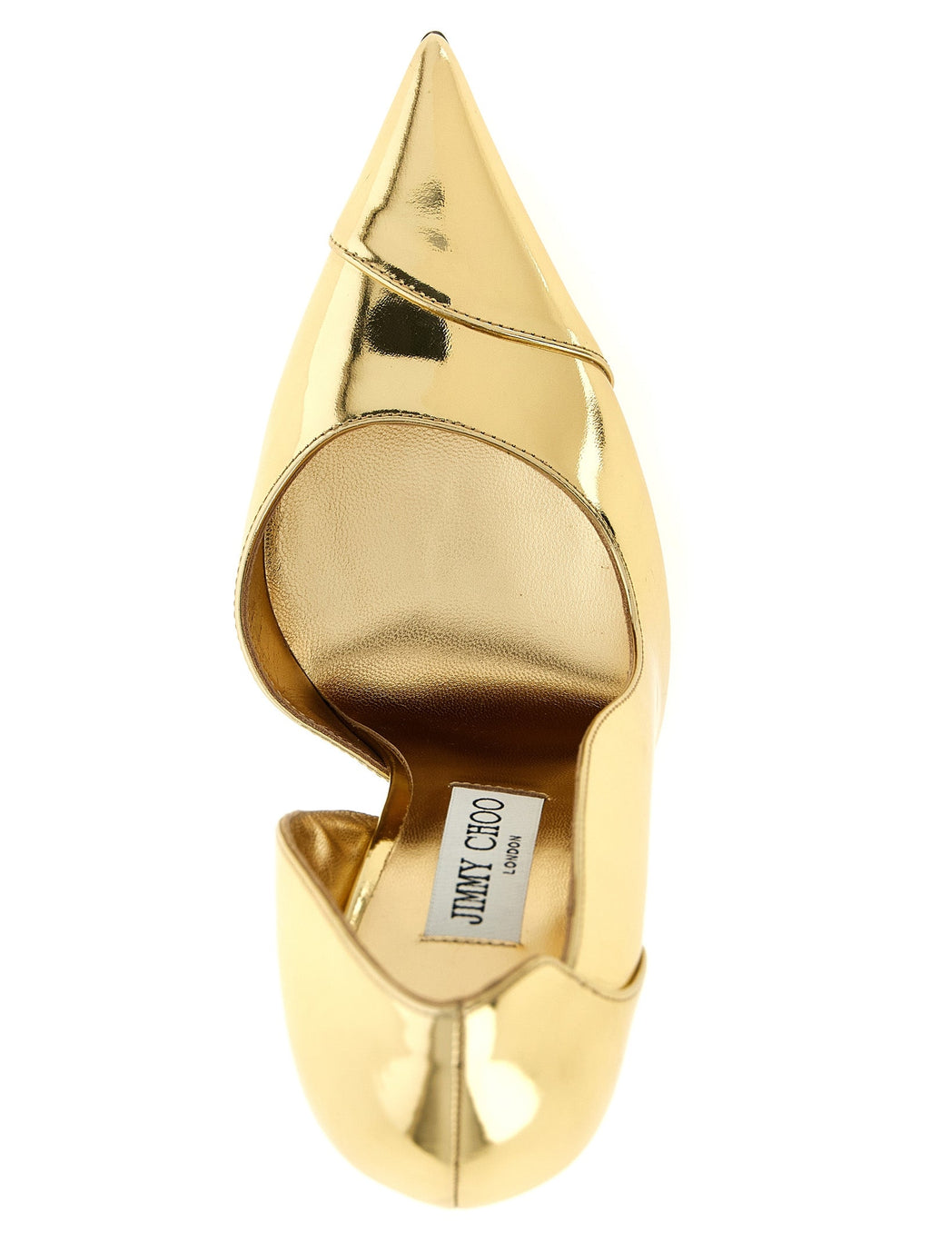 Jimmy Choo Gold Leather High Heel Pumps