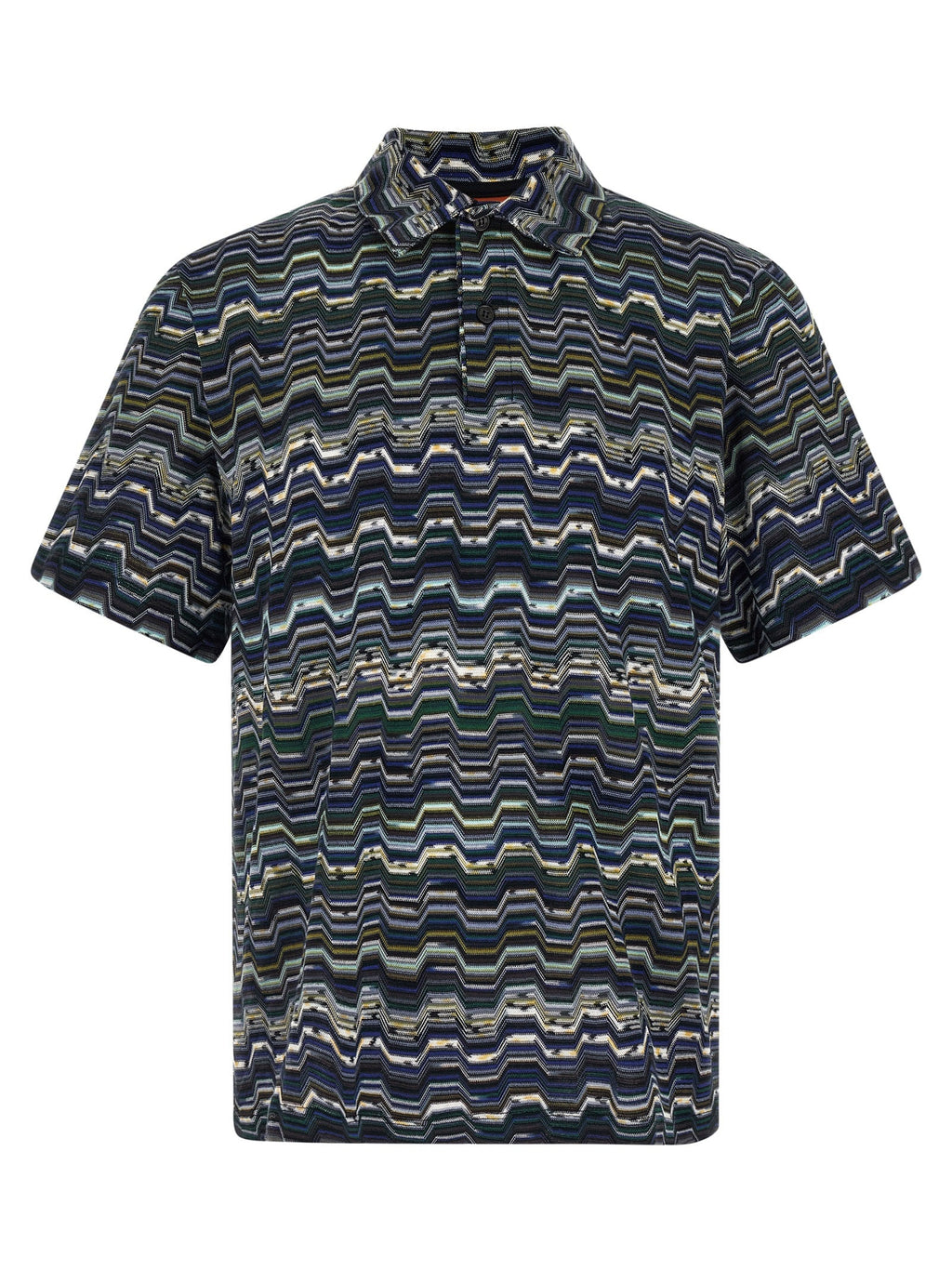 Missoni Blue Cotton Polo Shirt