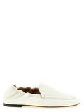ODISSI White Lamb Leather Slip-On Loafers