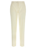 Dolce & Gabbana White Virgin Wool Dress Pants
