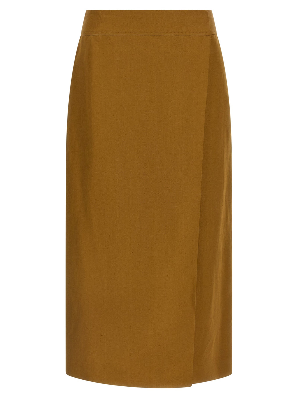 Alberto Biani Brown Viscose Midi Skirt