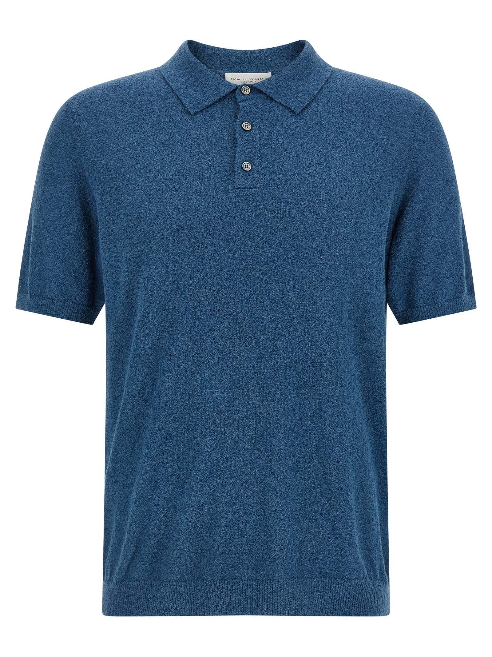 Roberto Collina Blue Cotton Polo Shirt