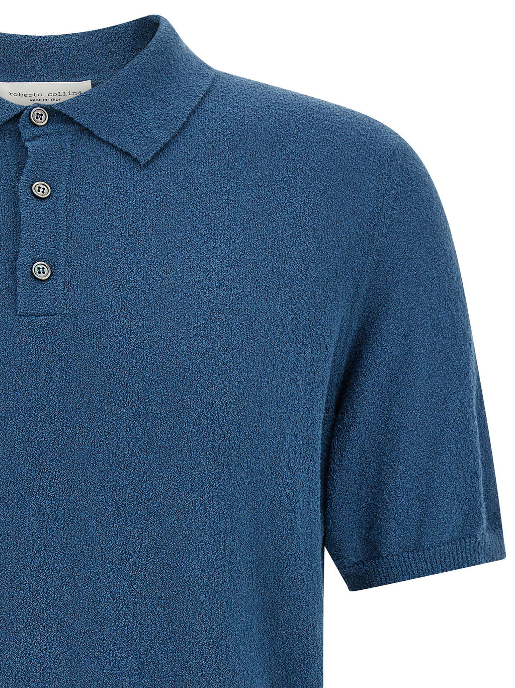 Roberto Collina Blue Cotton Polo Shirt