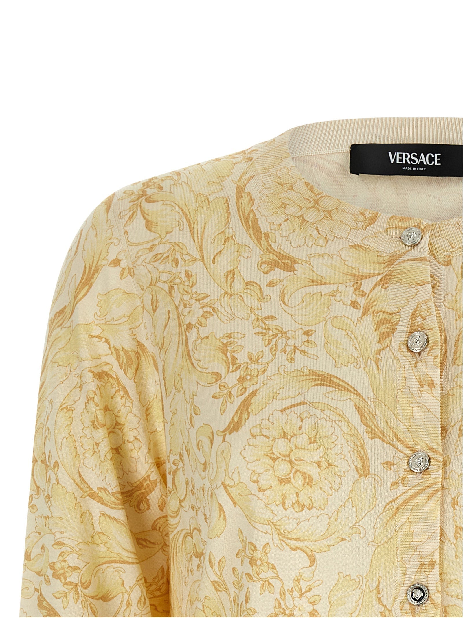 Versace Bicolor Silk Cardigan