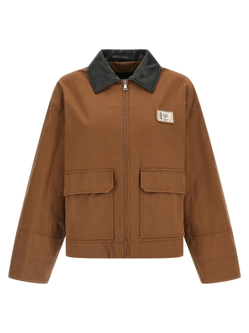 Max Mara Brown Cotton Full-Length Jacket