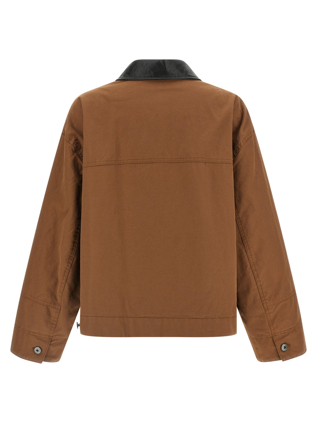 Max Mara Brown Cotton Full-Length Jacket