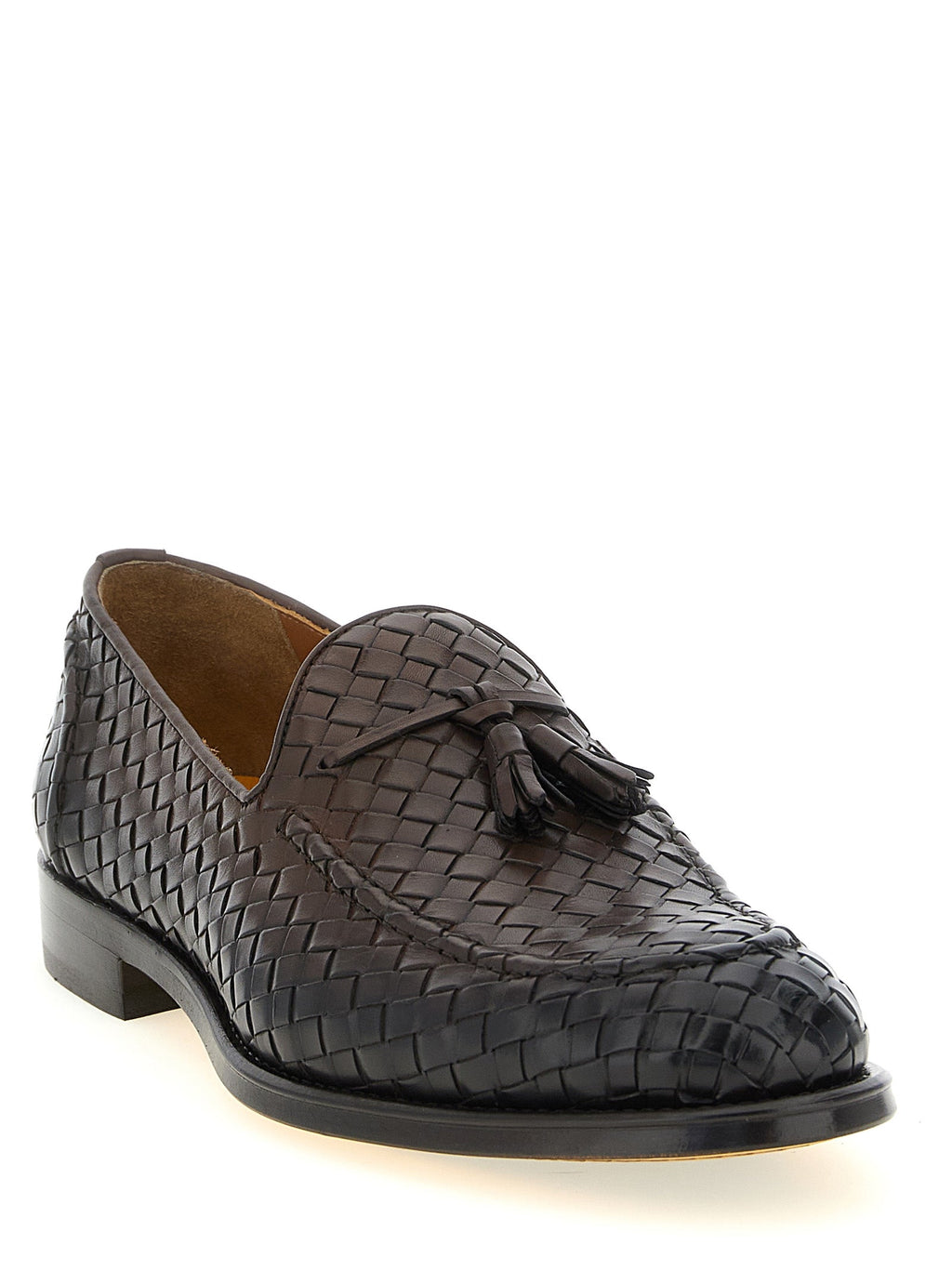 Doucal's Brown Calfskin Slip-On Loafers