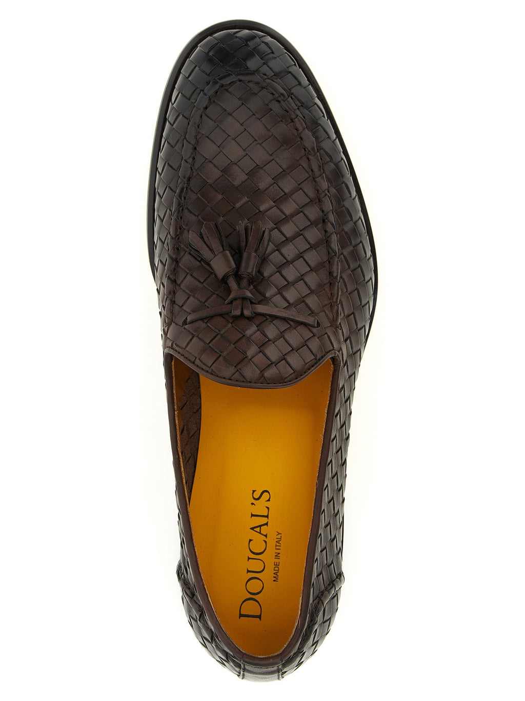 Doucal's Brown Calfskin Slip-On Loafers