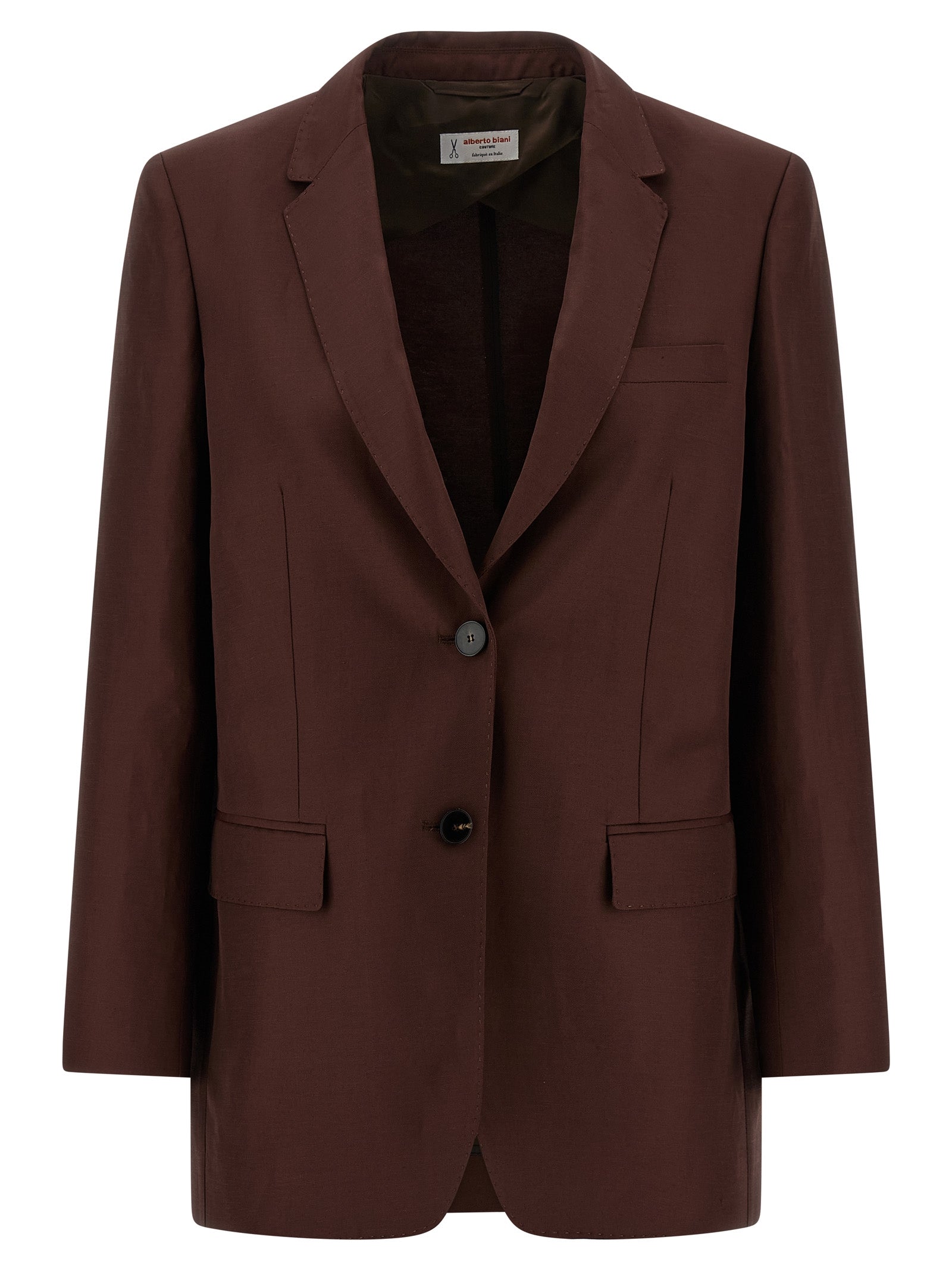 Alberto Biani Brown Viscose Blazer