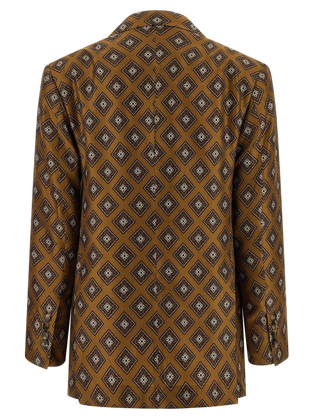 Alberto Biani Brown Silk Blazer