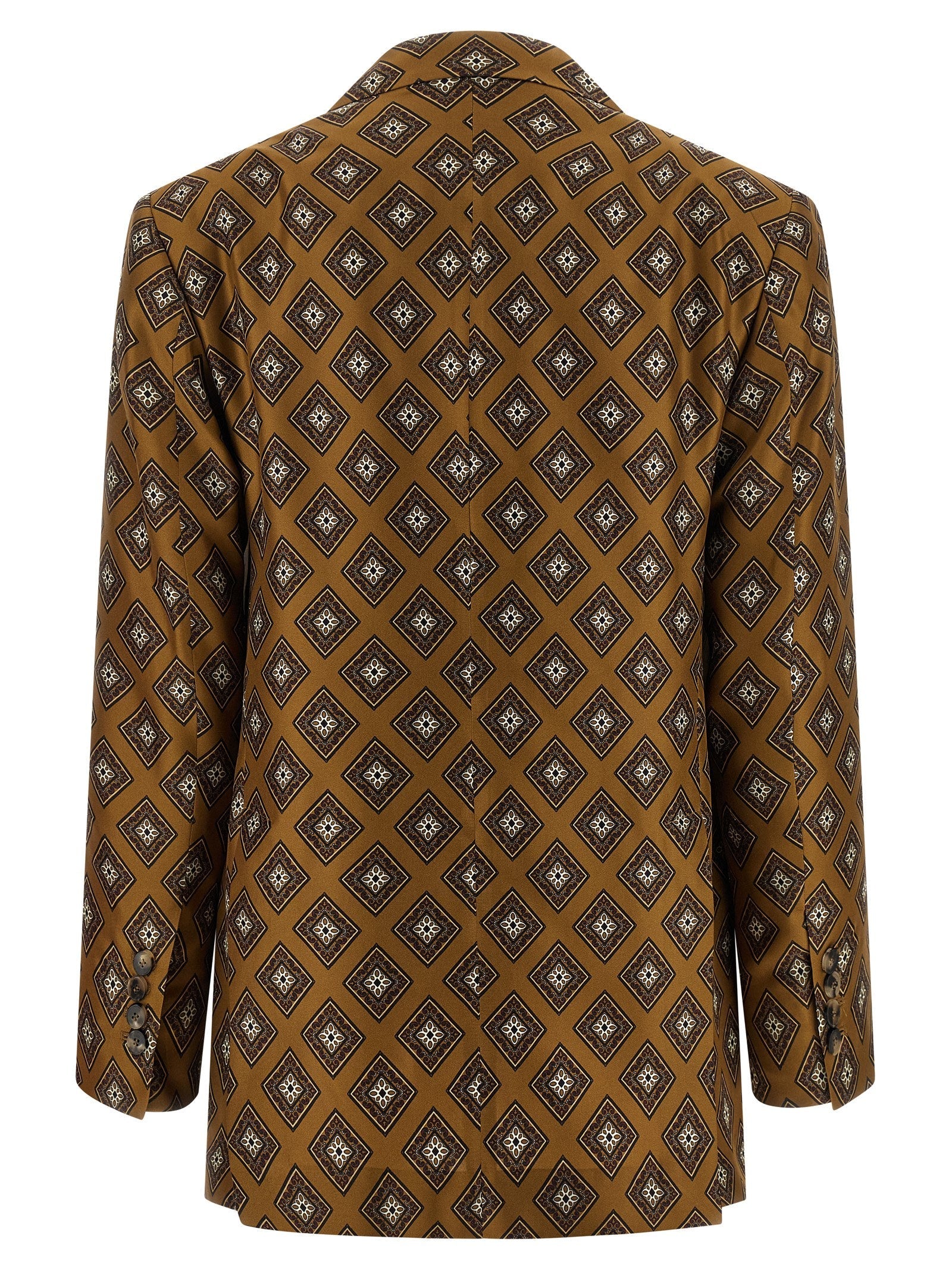 Alberto Biani Brown Silk Blazer