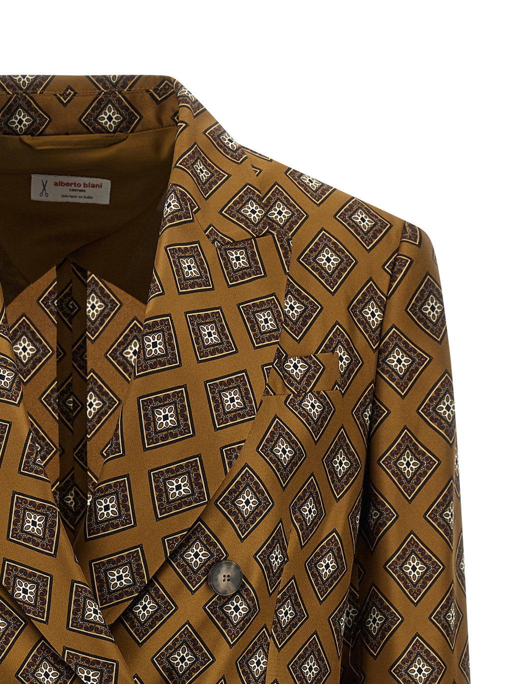 Alberto Biani Brown Silk Blazer