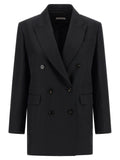 Alberto Biani Black Viscose Blazer