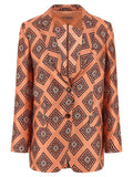 Alberto Biani Multicolor Silk Blazer