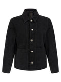 GIORGIO BRATO Black Suede Leather Leather Jacket