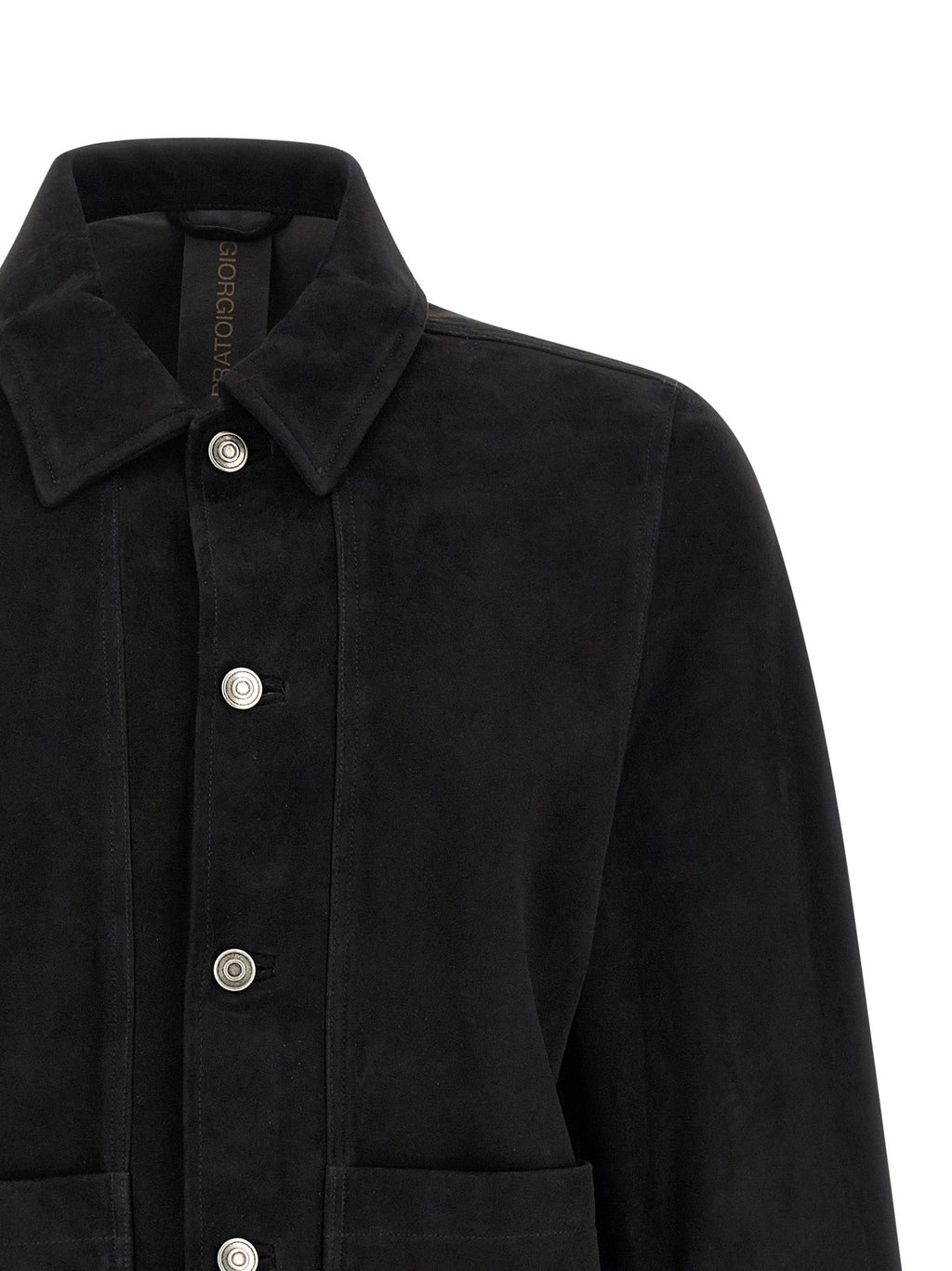 GIORGIO BRATO Black Suede Leather Leather Jacket