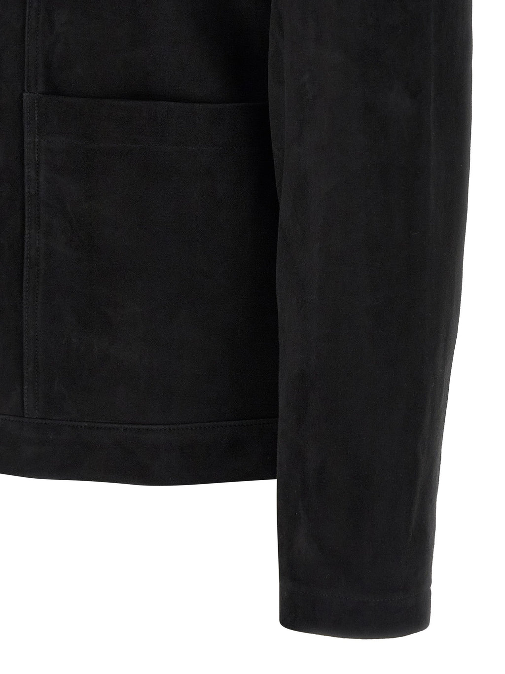 GIORGIO BRATO Black Suede Leather Leather Jacket