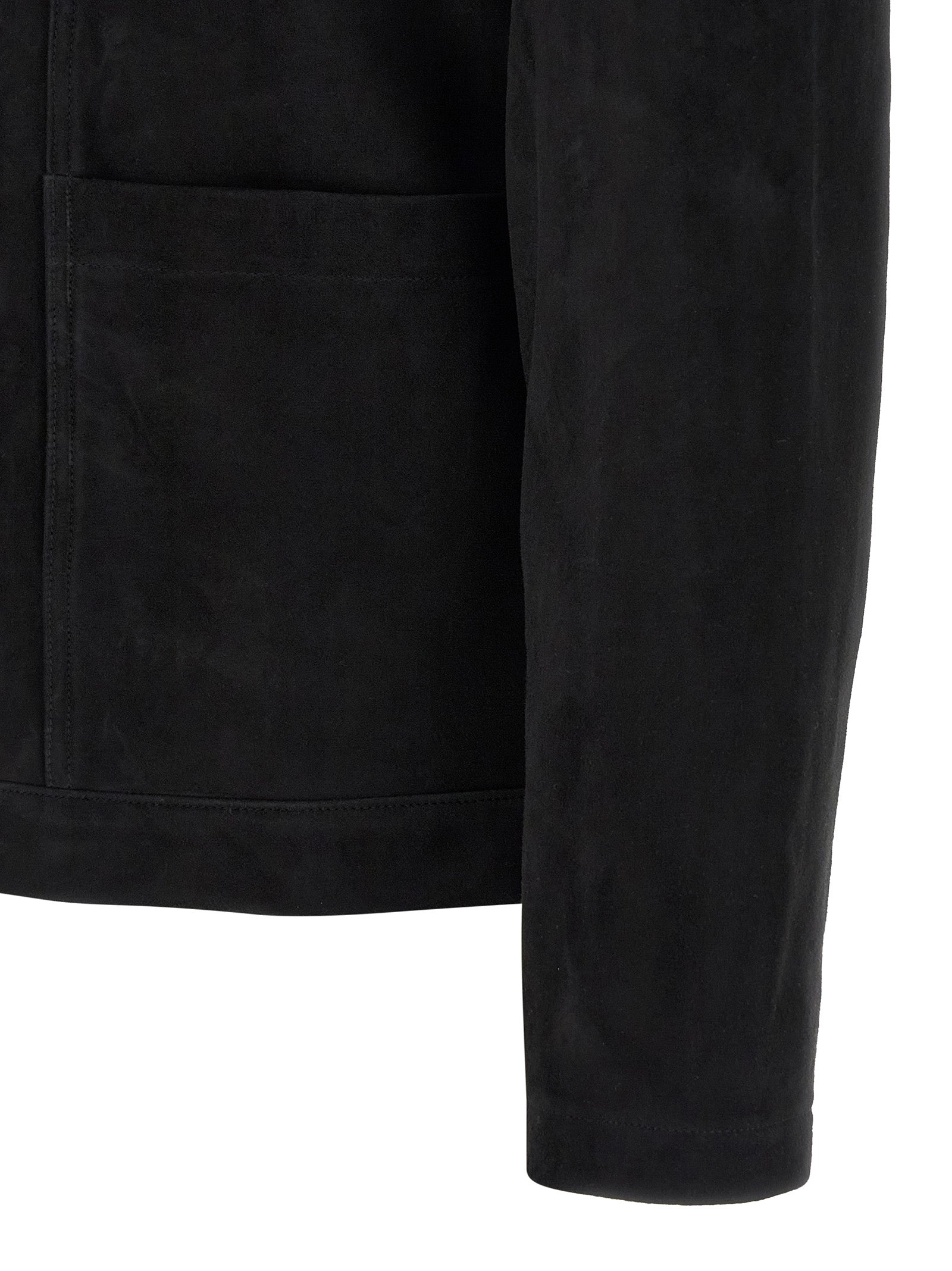 GIORGIO BRATO Black Suede Leather Leather Jacket