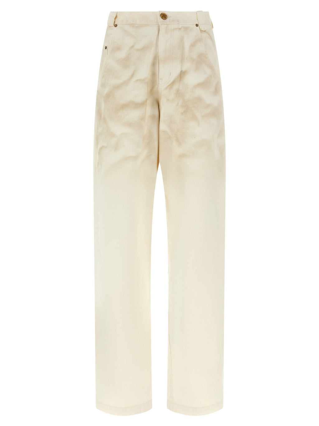 WILLY CHAVARRIA Beige Cotton Tapered Jeans