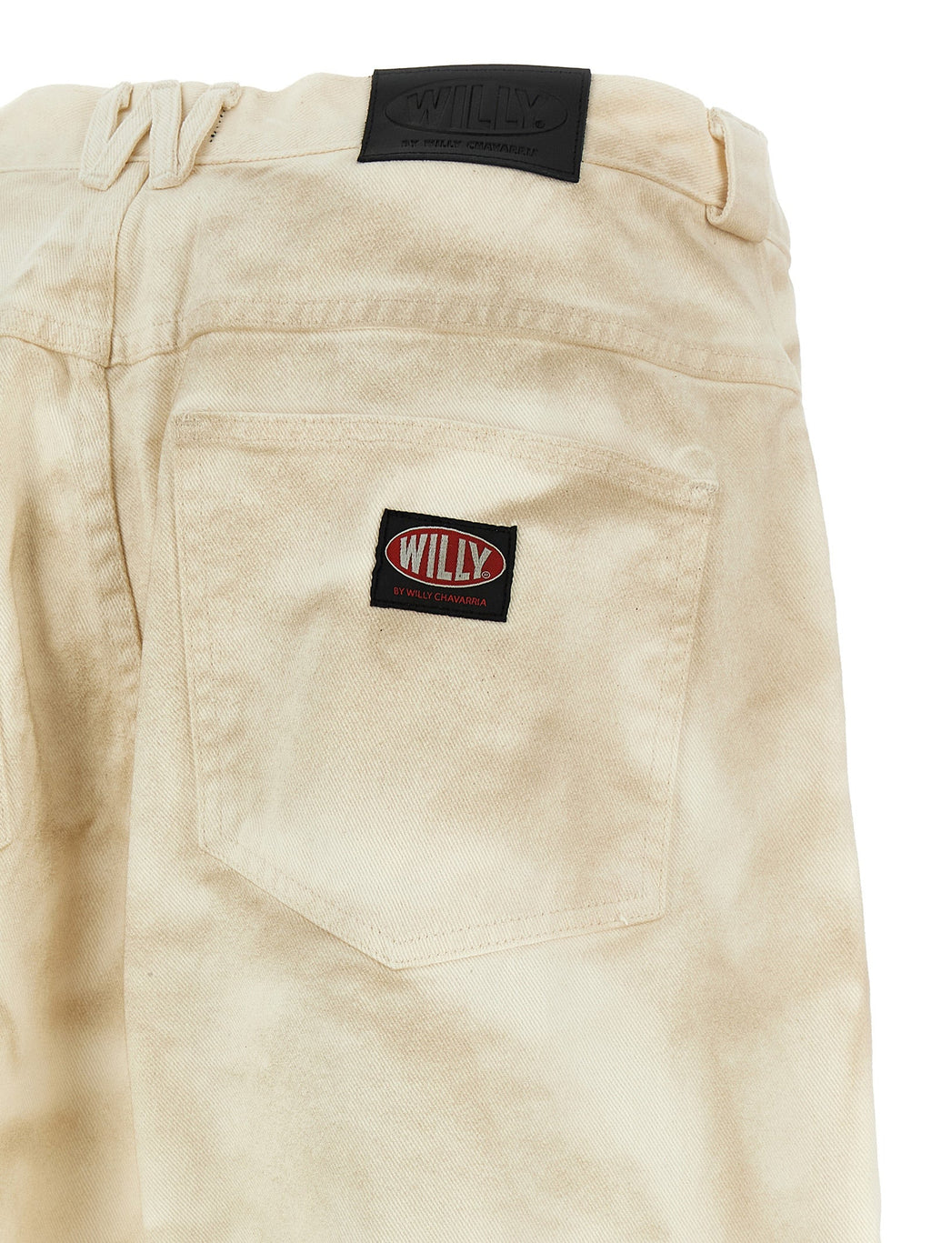 WILLY CHAVARRIA Beige Cotton Tapered Jeans