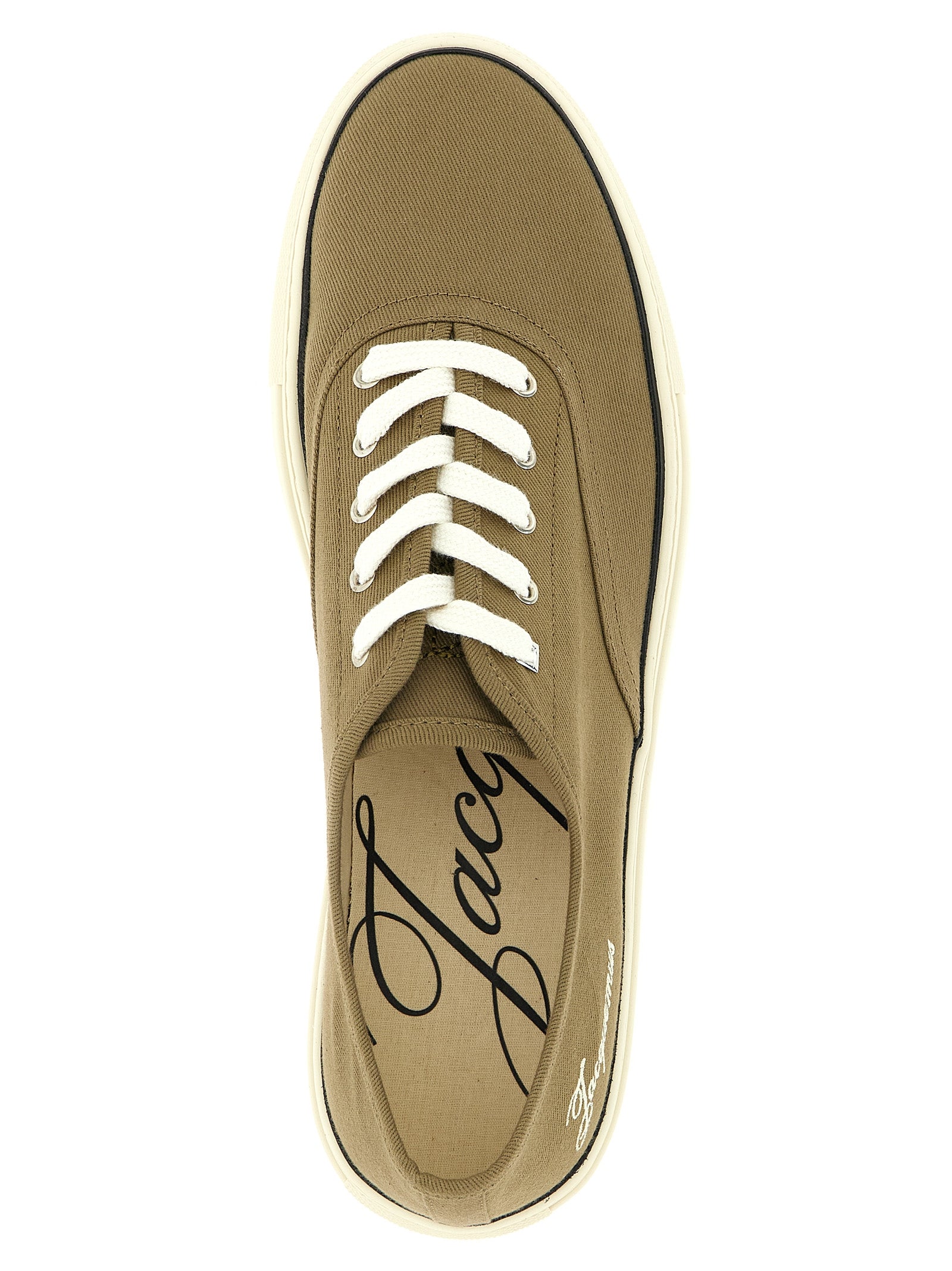 Jacquemus Bicolor Cotton Low Top Sneakers