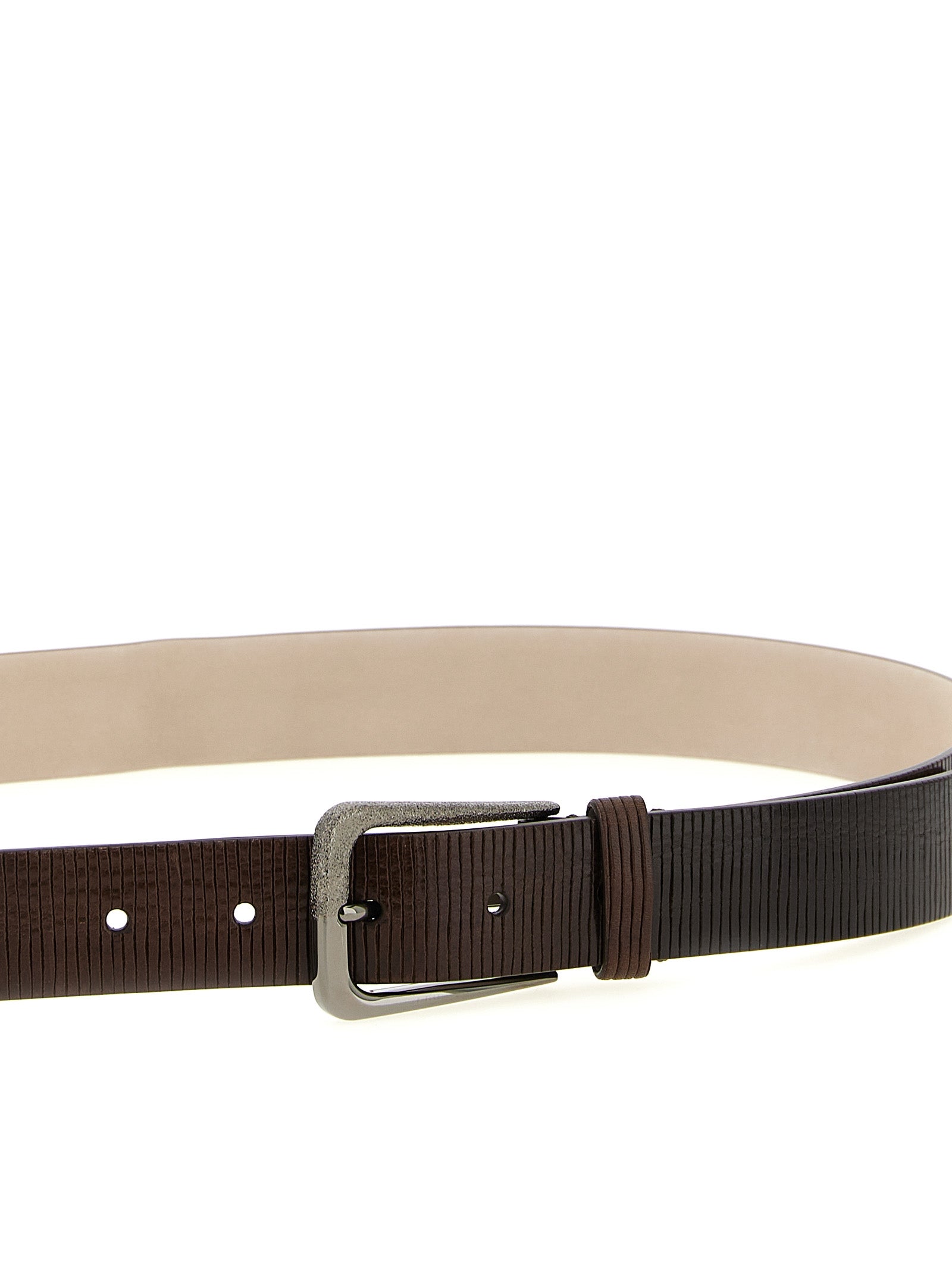 Brunello Cucinelli Brown Leather Regular Belt