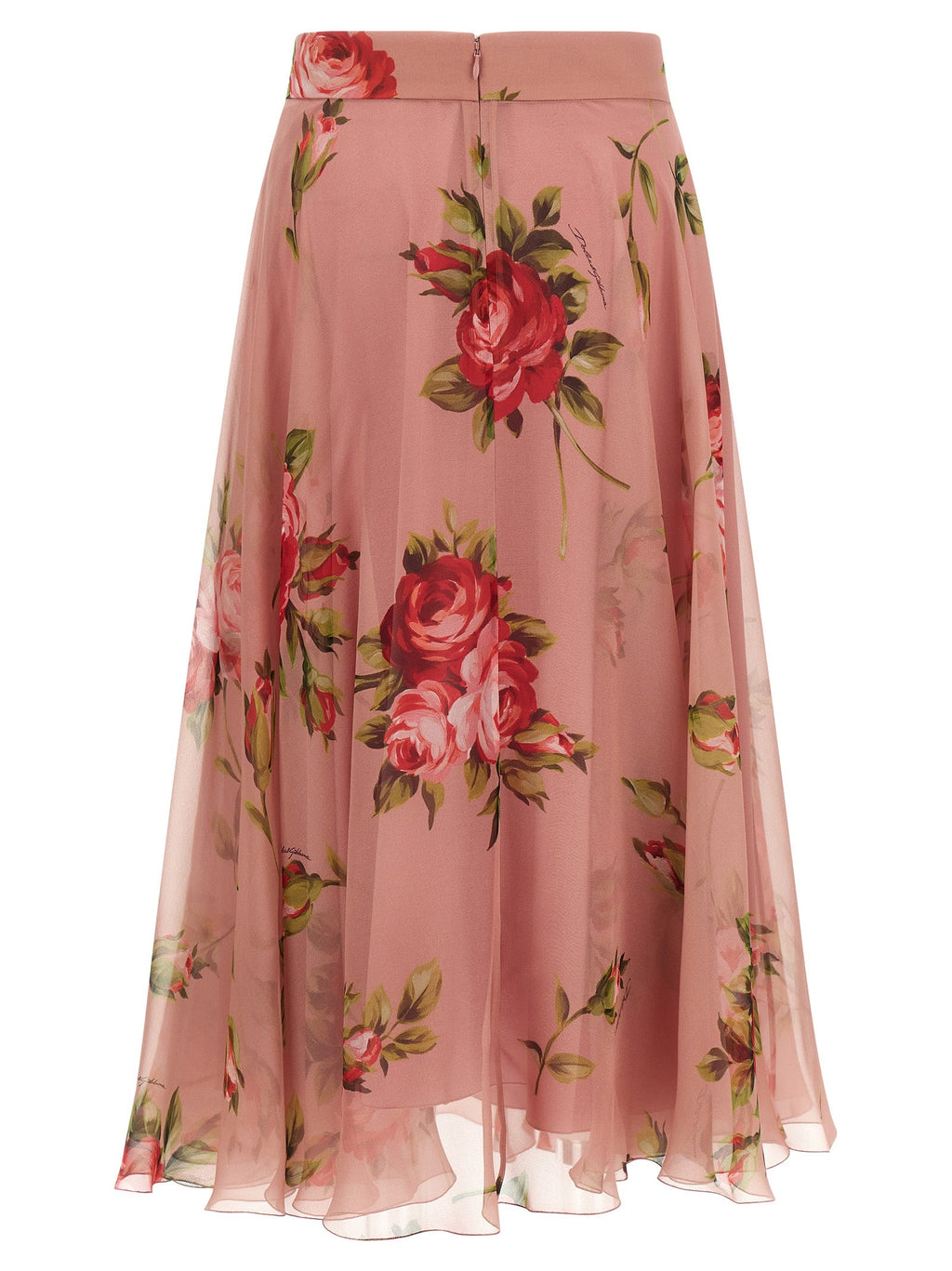 Dolce & Gabbana Multicolor Silk Midi Skirt