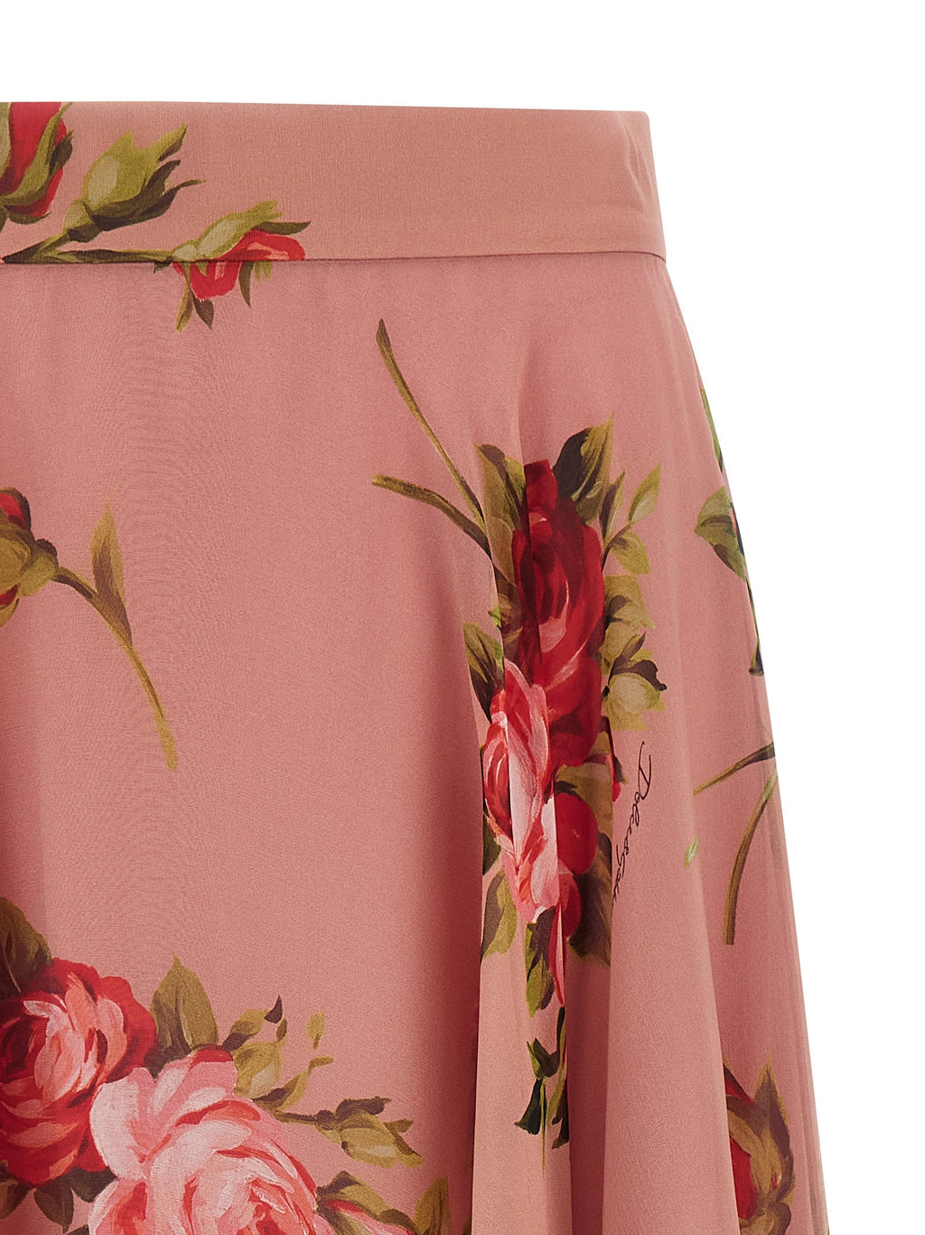 Dolce & Gabbana Multicolor Silk Midi Skirt