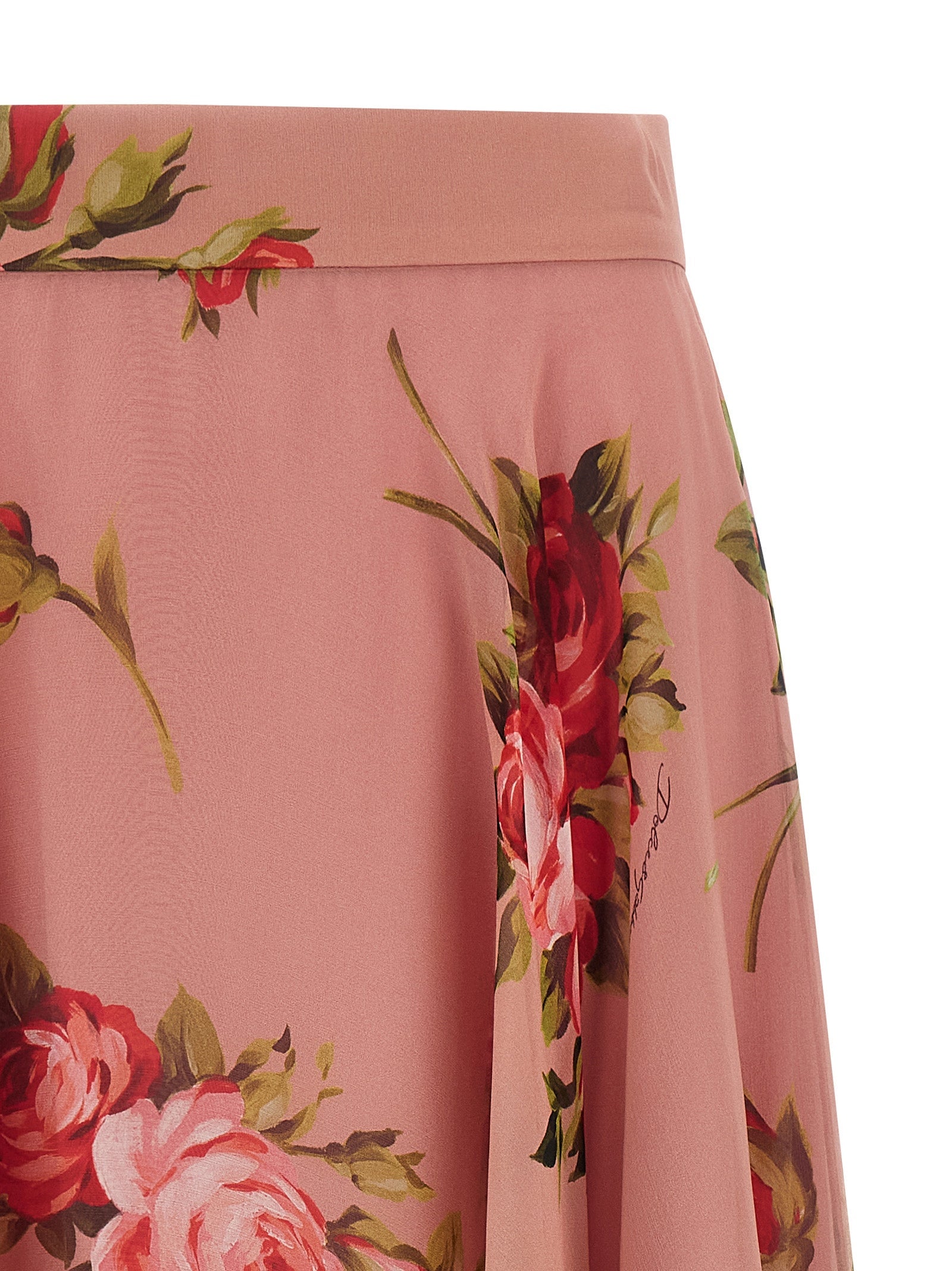 Dolce & Gabbana Multicolor Silk Midi Skirt