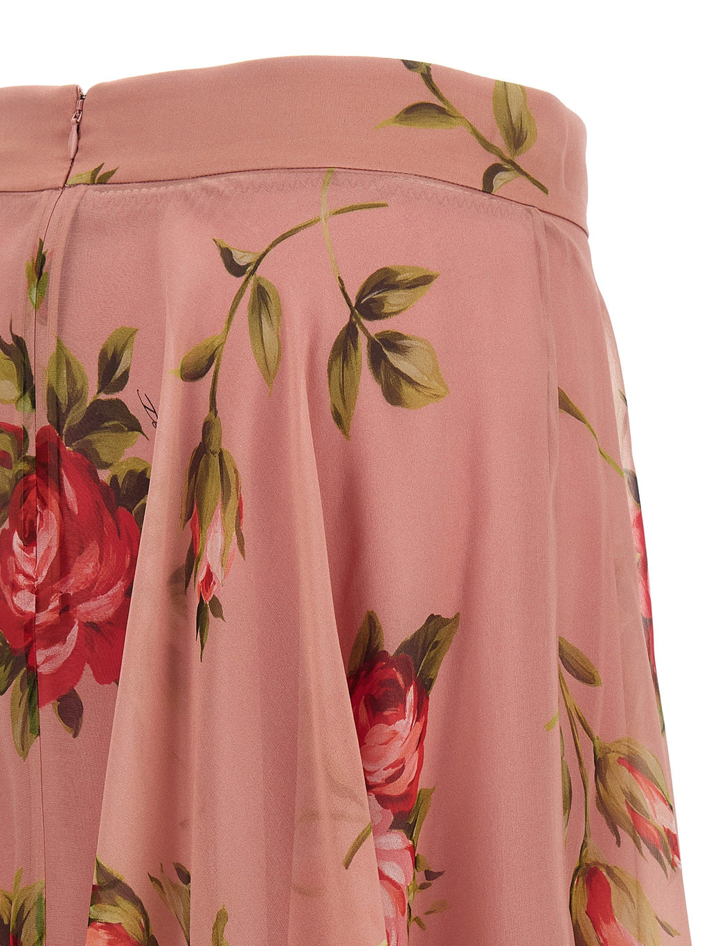 Dolce & Gabbana Multicolor Silk Midi Skirt