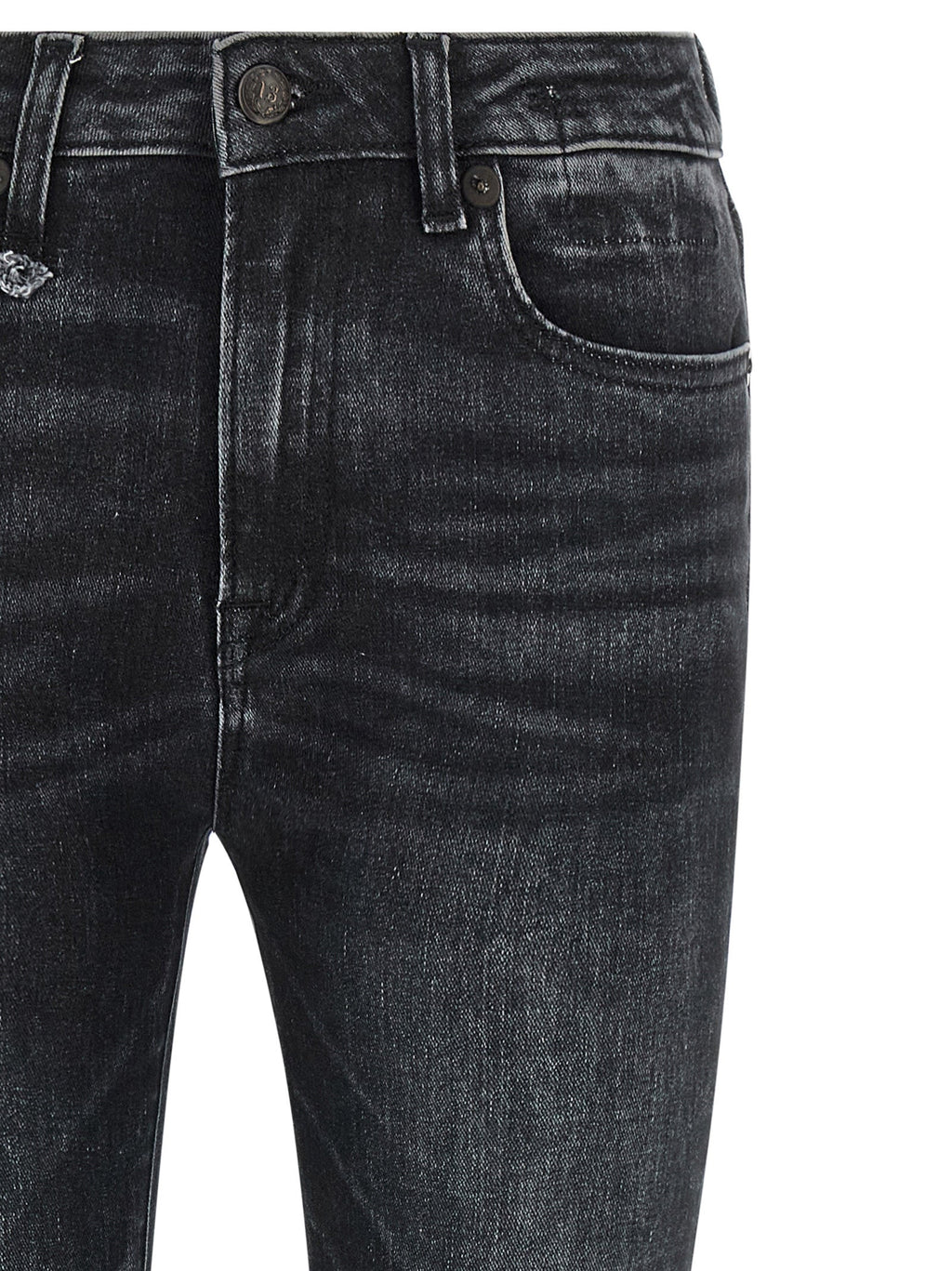 R13 Black Cotton Jeans Denim