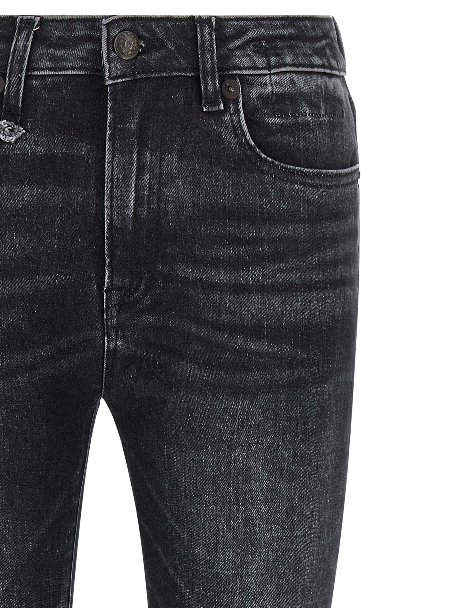 R13 Black Cotton Jeans Denim