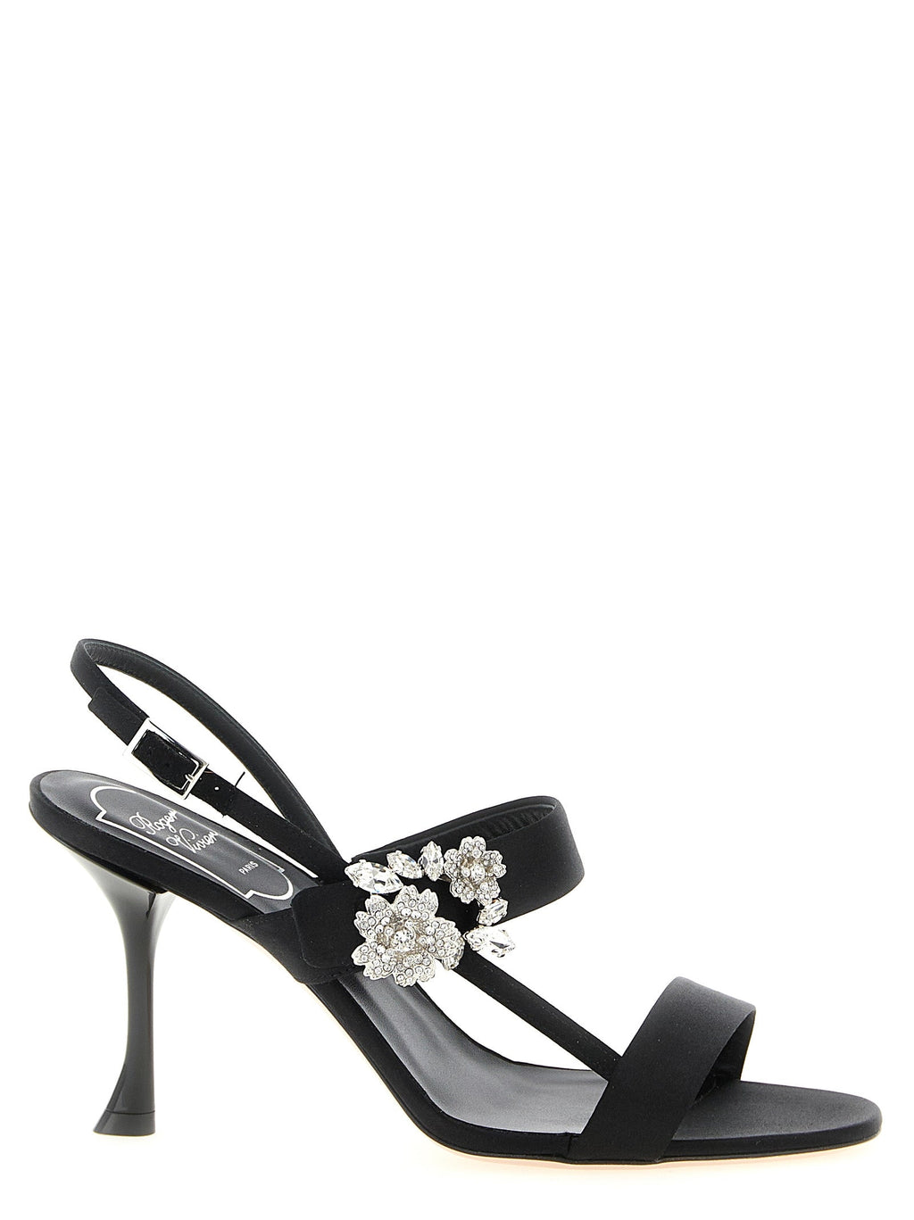 Roger Vivier Black Viscose Stiletto Heel Sandals