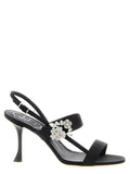 Roger Vivier Black Viscose Stiletto Heel Sandals