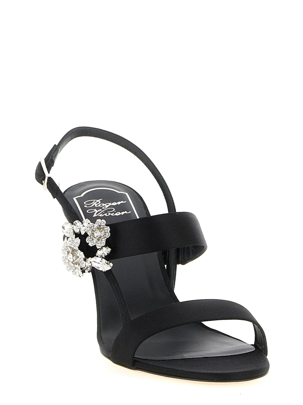 Roger Vivier Black Viscose Stiletto Heel Sandals