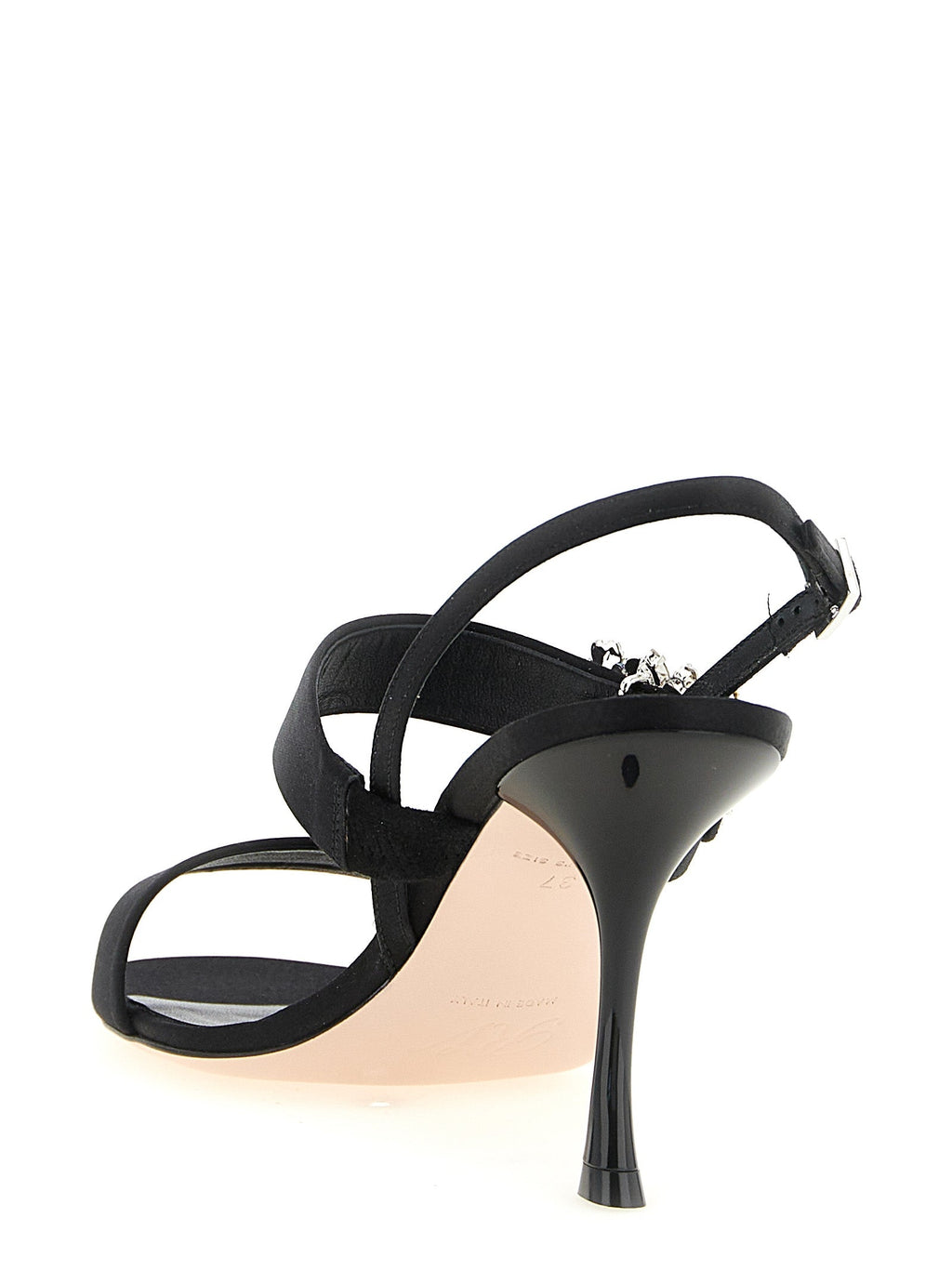 Roger Vivier Black Viscose Stiletto Heel Sandals