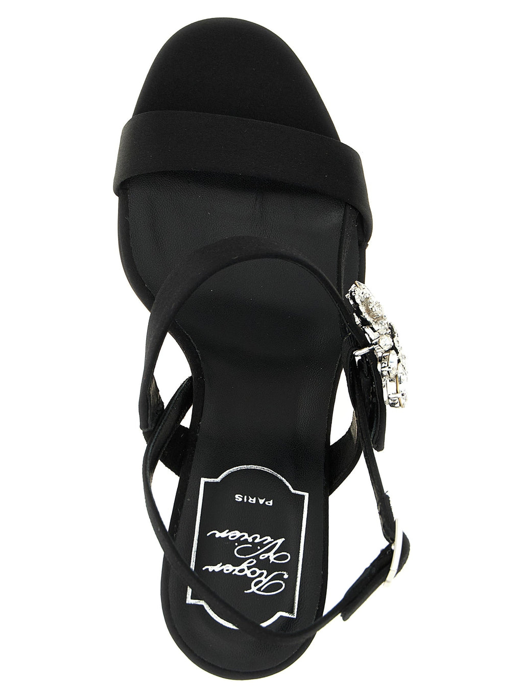 Roger Vivier Black Viscose Stiletto Heel Sandals