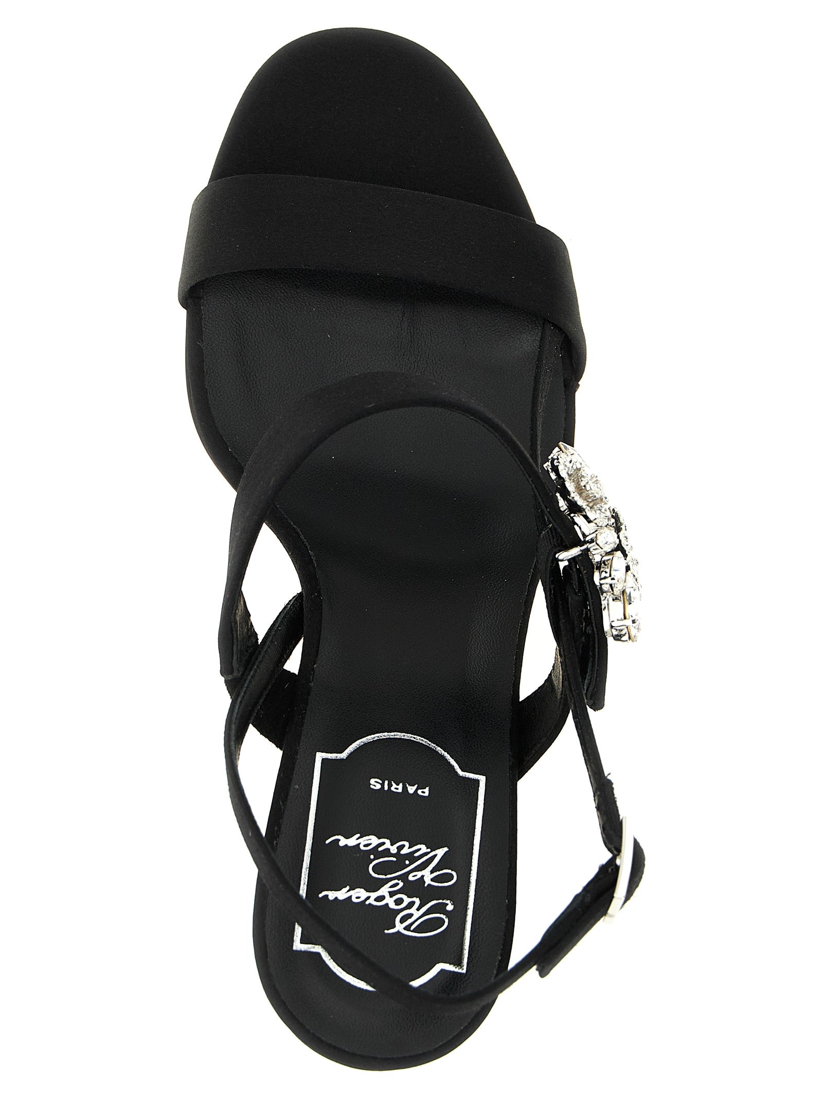 Roger Vivier Black Viscose Stiletto Heel Sandals