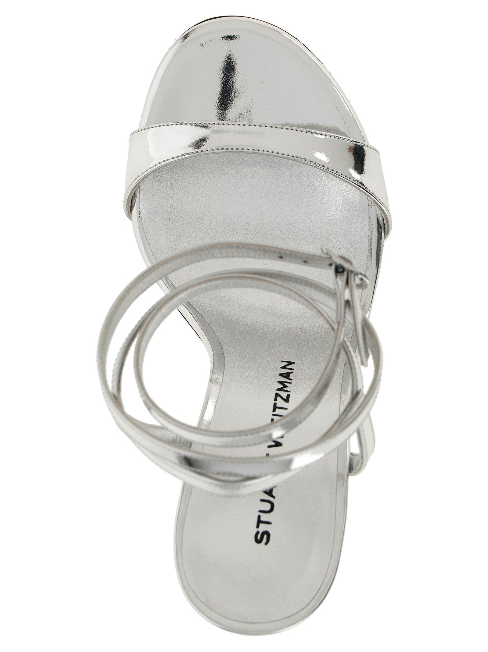 Stuart Weitzman Silver Polyethylene Stiletto Heel Sandals