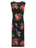 Dolce & Gabbana Black Viscose Midi Dress Dolce & Gabbana