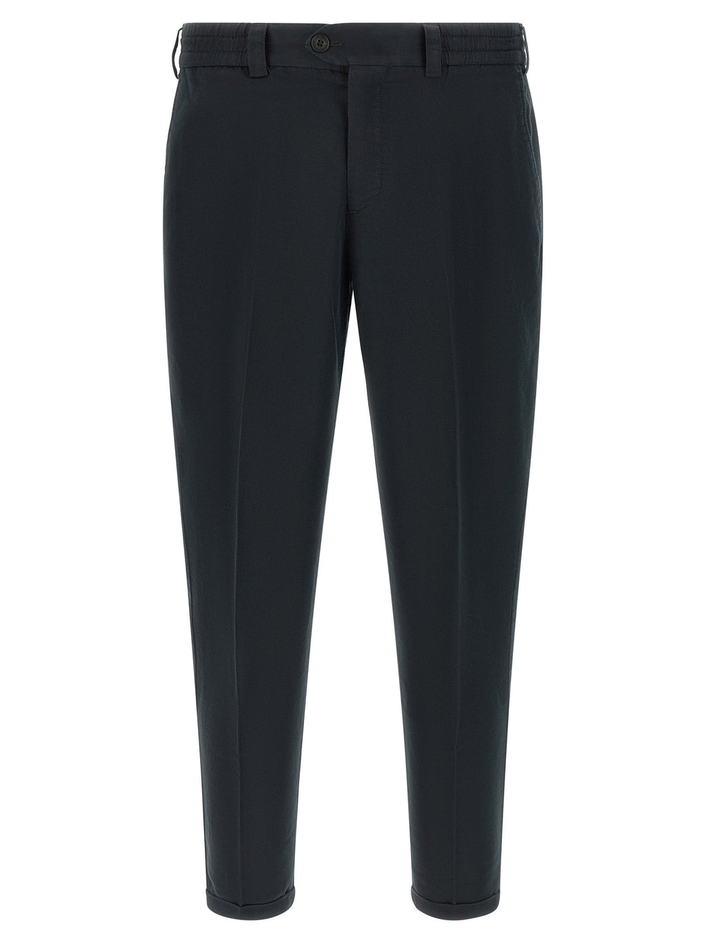 PT Torino Black Linen Casual Pants